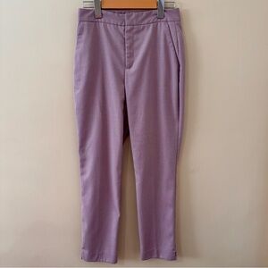 Zara| Preppy Taupe Straight Leg Side Pocket Twill Trousers Sz 2